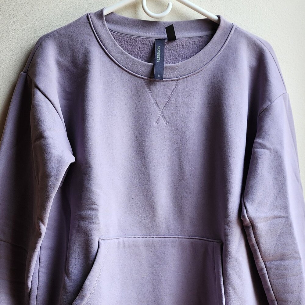 Mondetta Purple Kangaroo Pocket Sweatshirt Size Medium - Picture 5 of 16